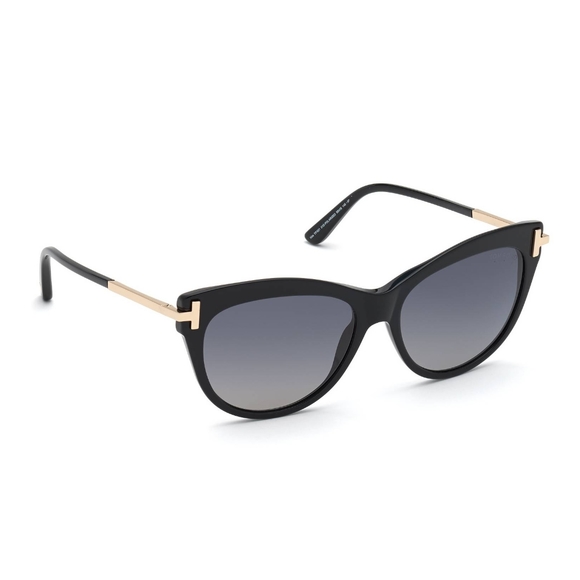 NEW TOM FORD WOMEN BLACK CAT EYE SUNGLASSES KIRA TF821 01B SUNGLASSES FT0821/S - Picture 4 of 6